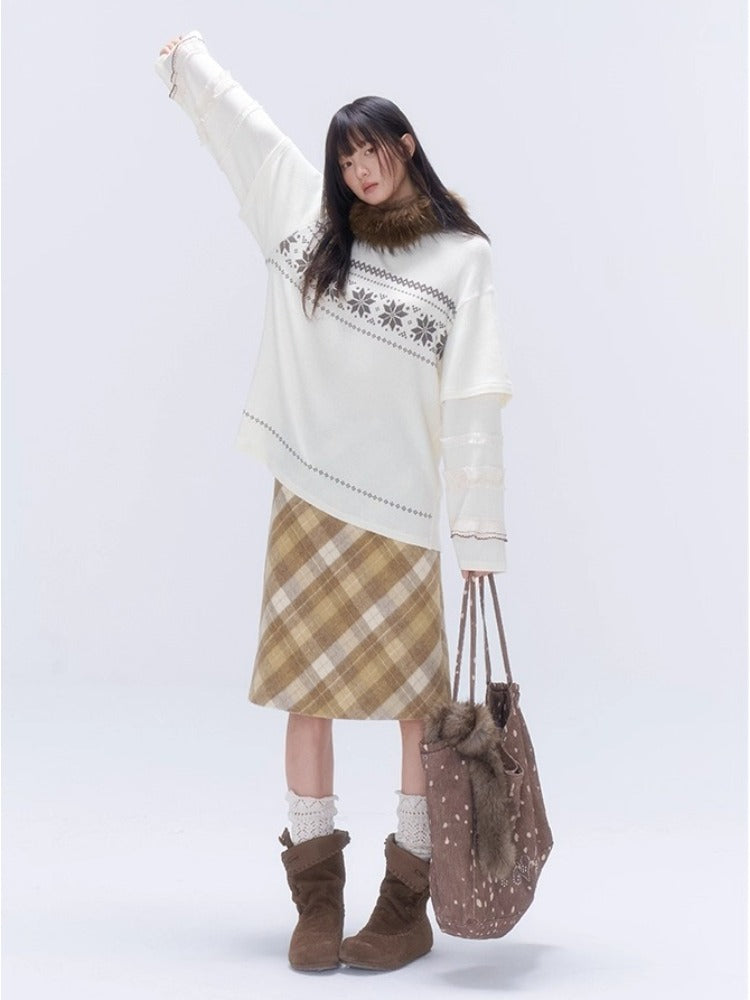 Fair Isle Layered T-Shirt