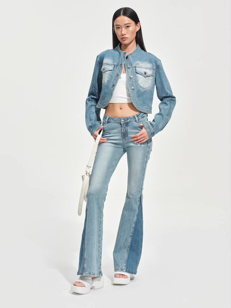 Equestrian Washed Flared Jeans