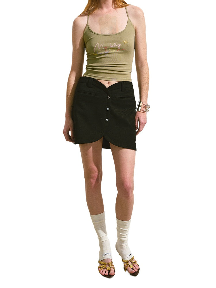 Embroidered Gradient Rhinestone Casual Pants