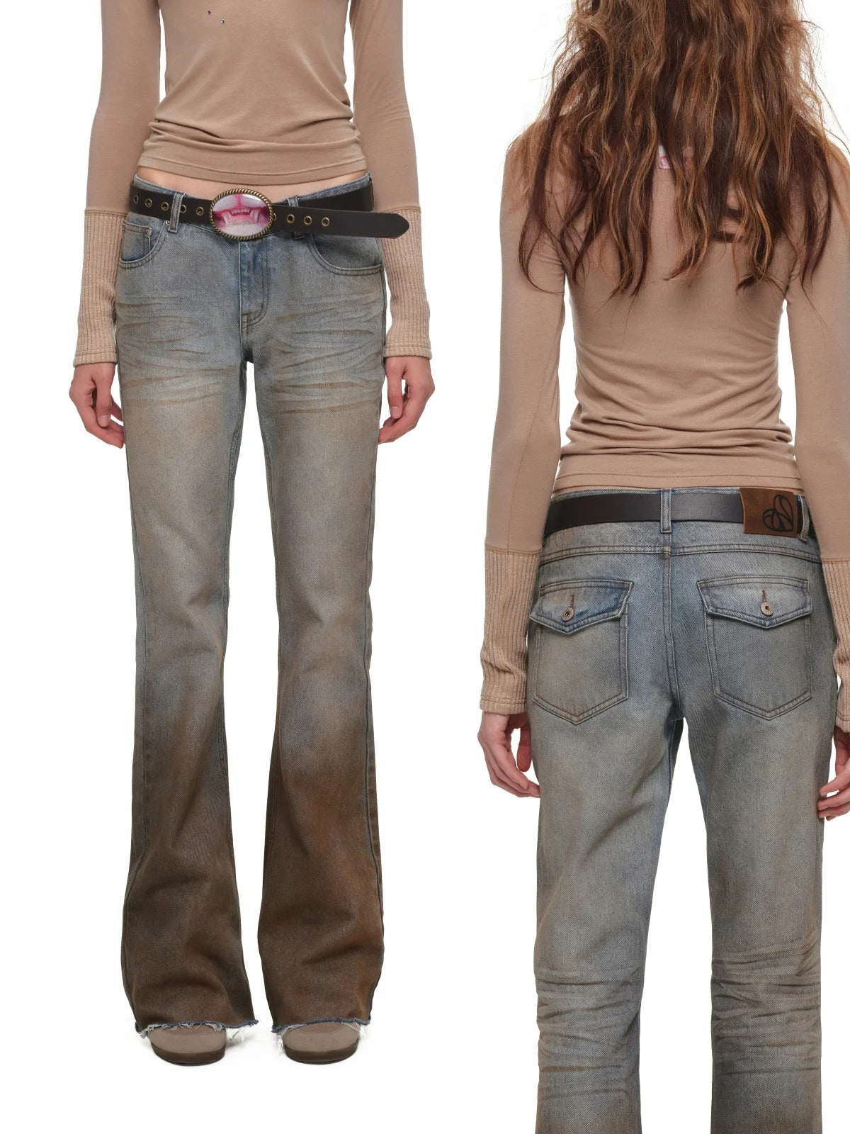 Vintage Gradient Mud Dyed Jeans