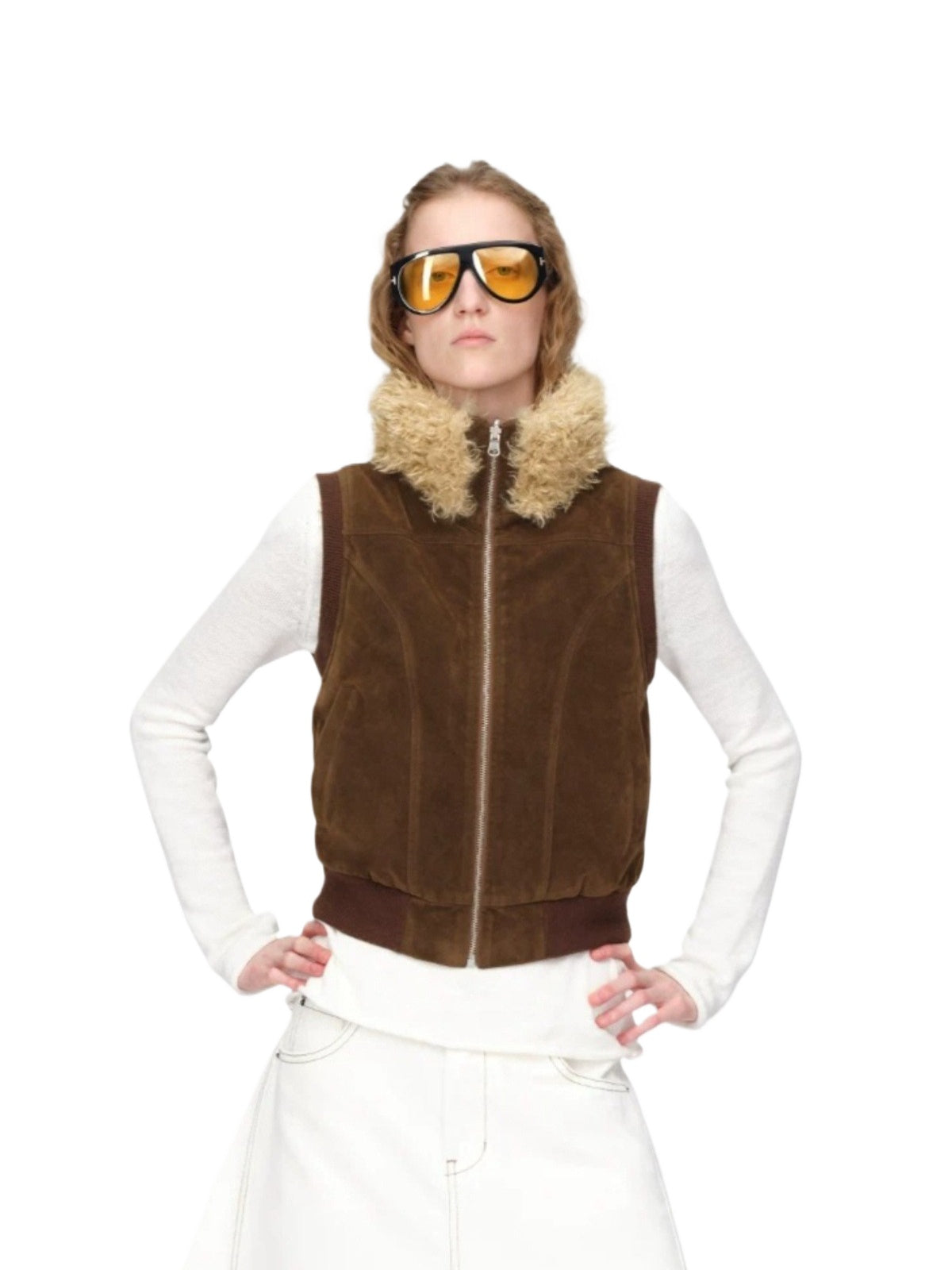 Vintage Reversible Teddy Fur Vest