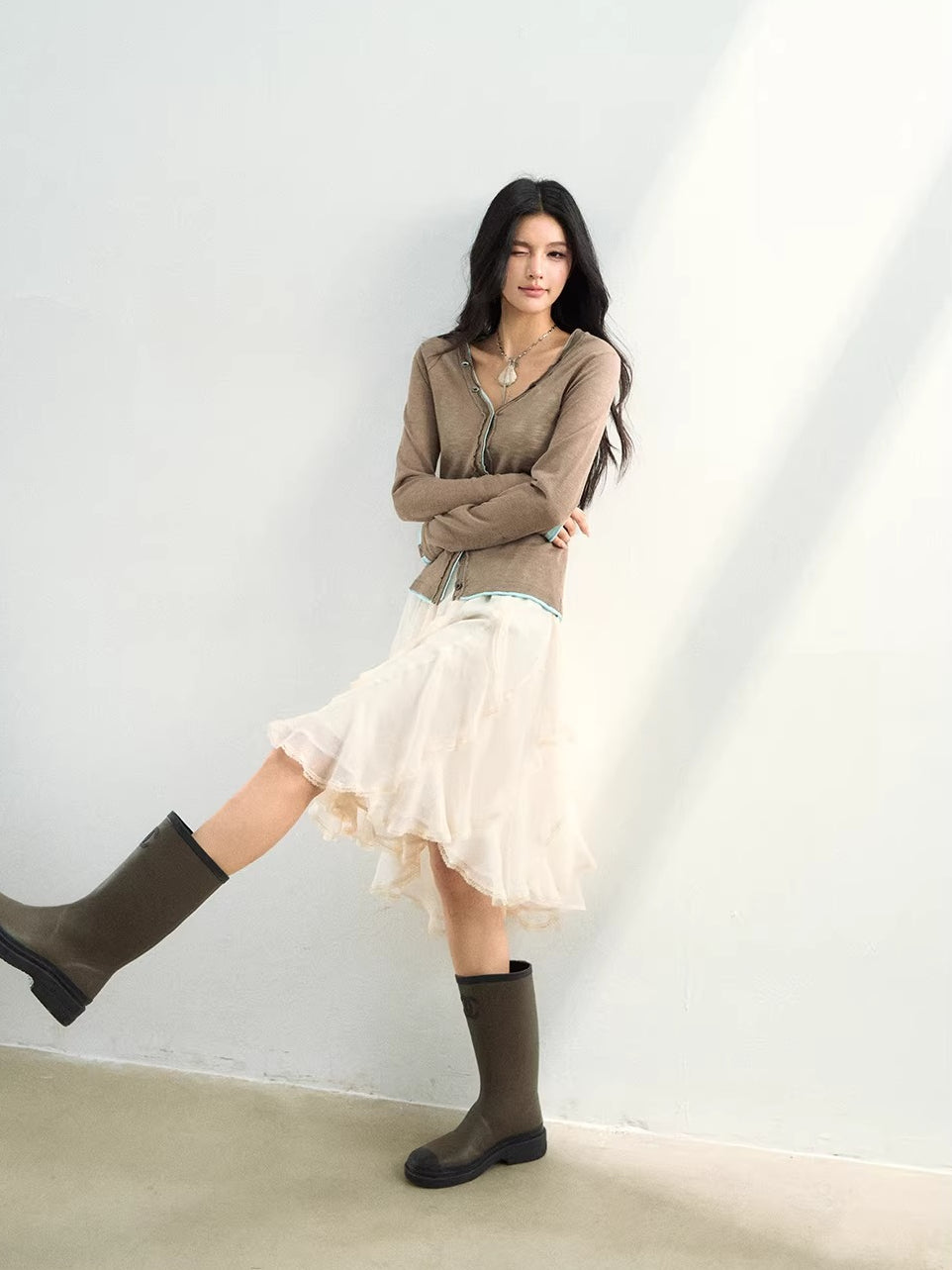 Draped Asymmetrical Skirt