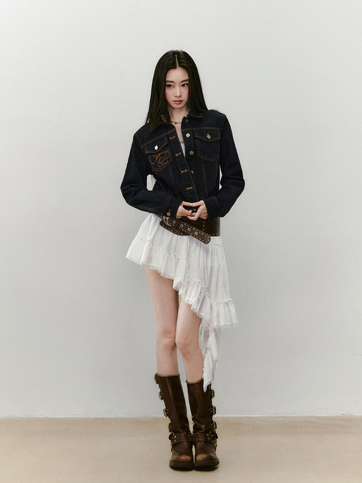 Denim Original Color Loose Fit Denim Jacket