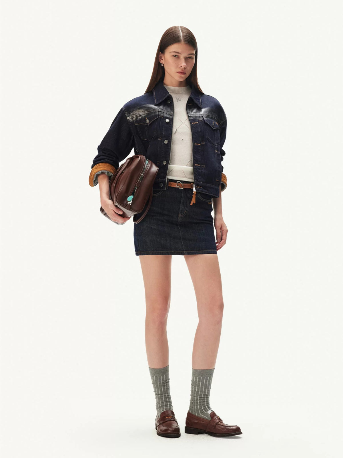 Double Placket Denim Jacket