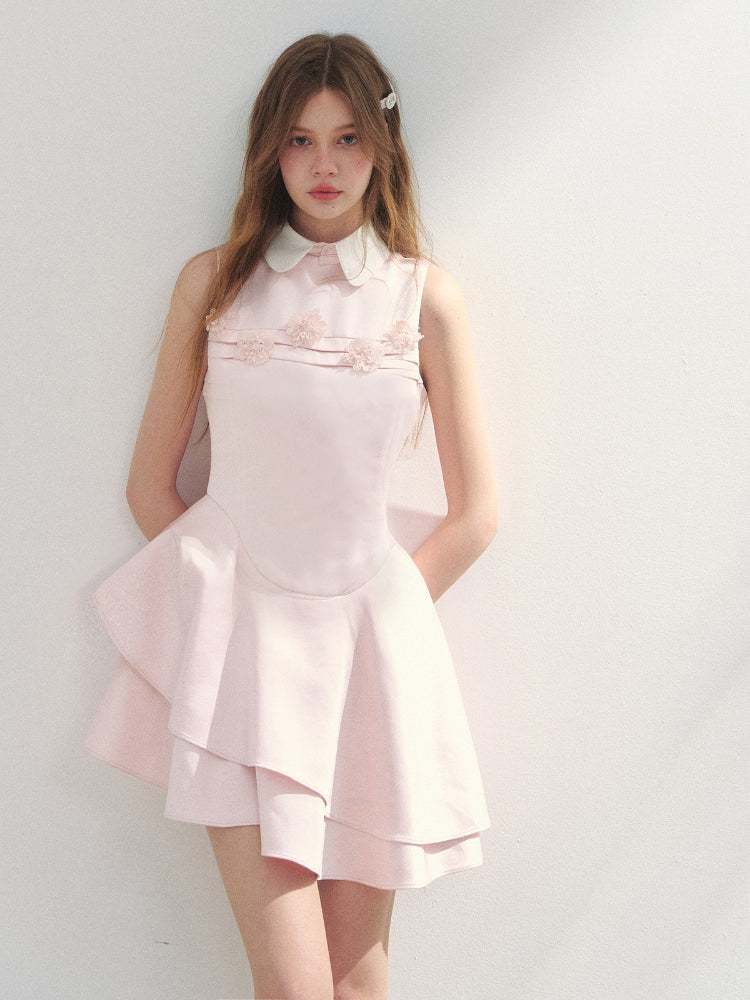 Sleeveless Round Neck Princess Bubble Dress