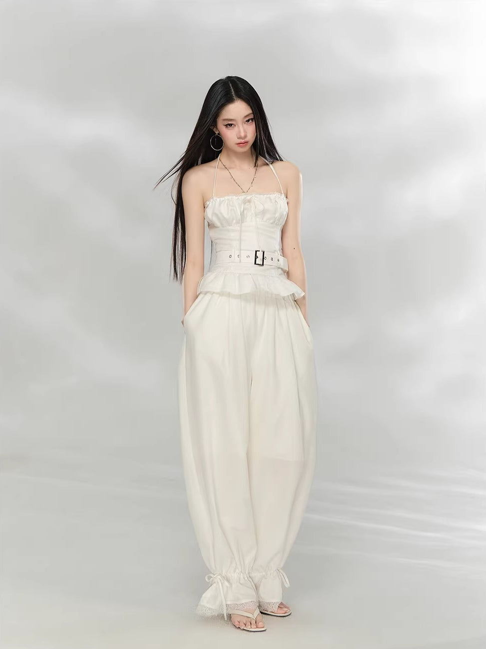 Strapless Halter Lace Top