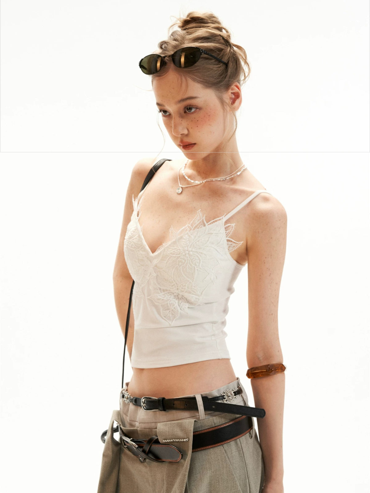 Lace Trim Padded Camisole Top