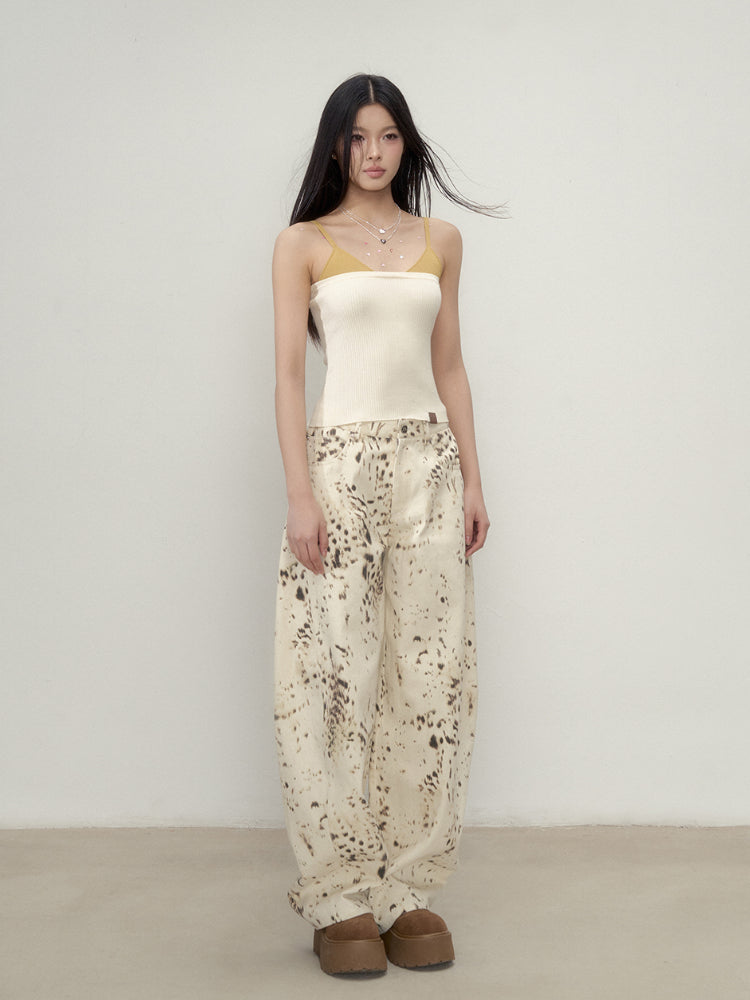 Color-Block Spliced Strap Vest