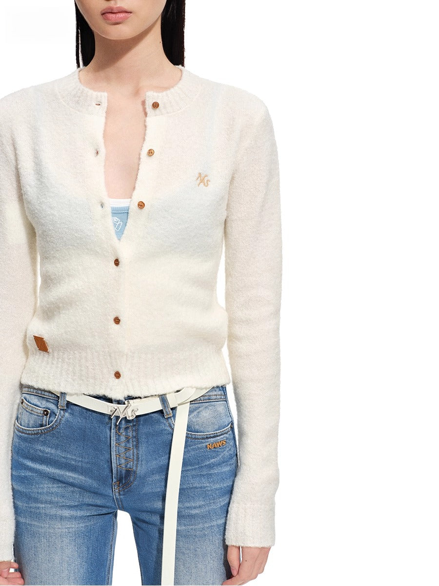 Polar Wool Loop Knit Cardigan