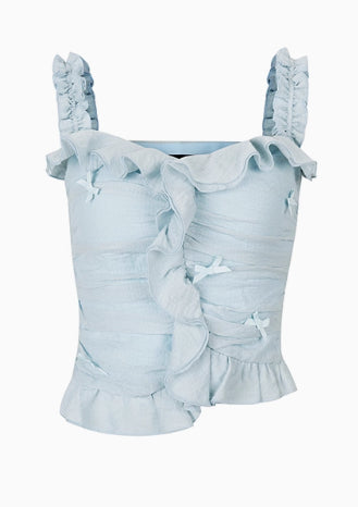 Ruffled Spaghetti Strap Tank Top