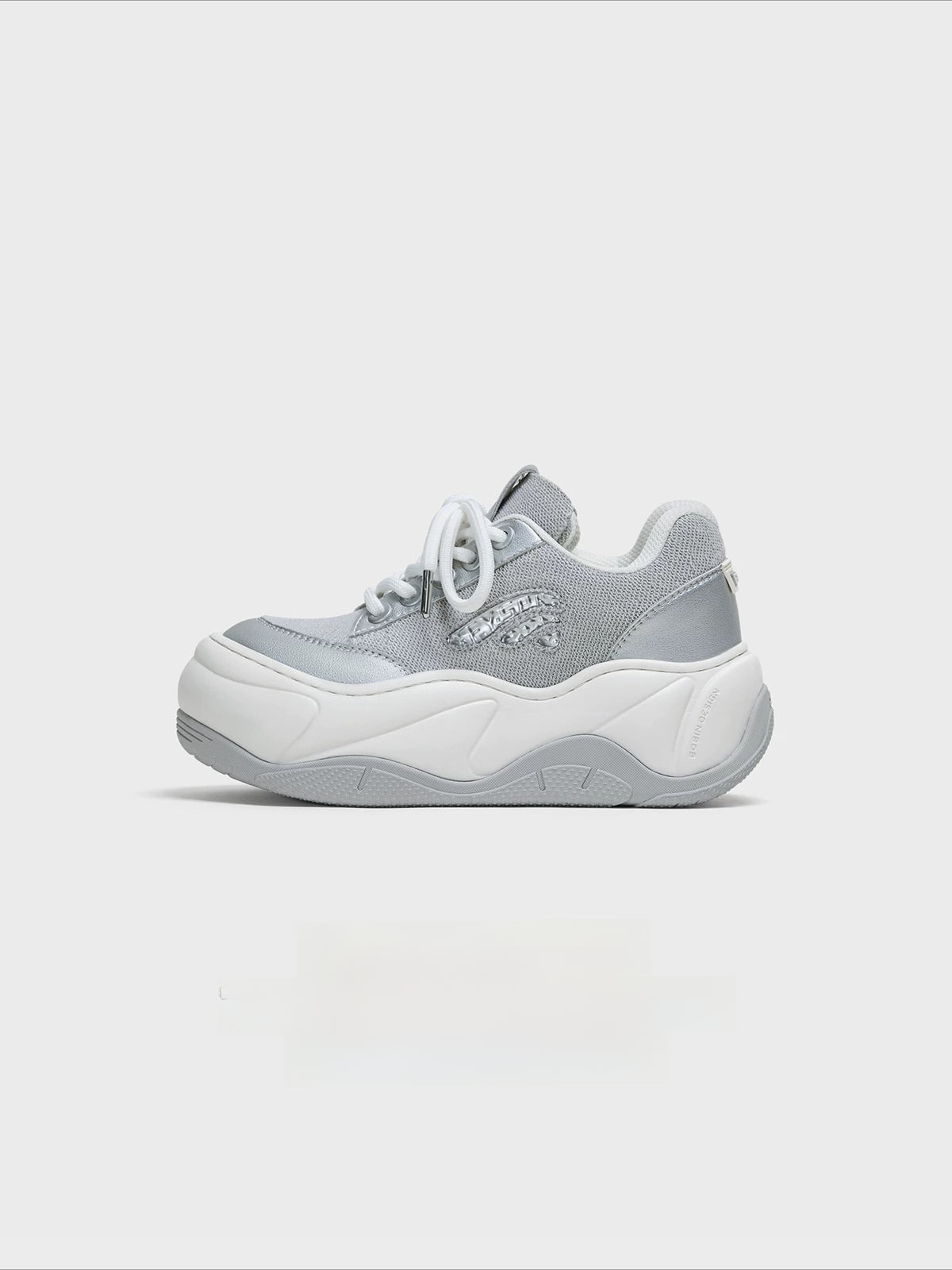 Silver Wave Sneakers