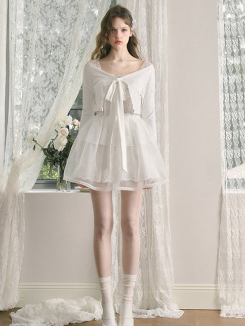 French Bow Knit Cardigan