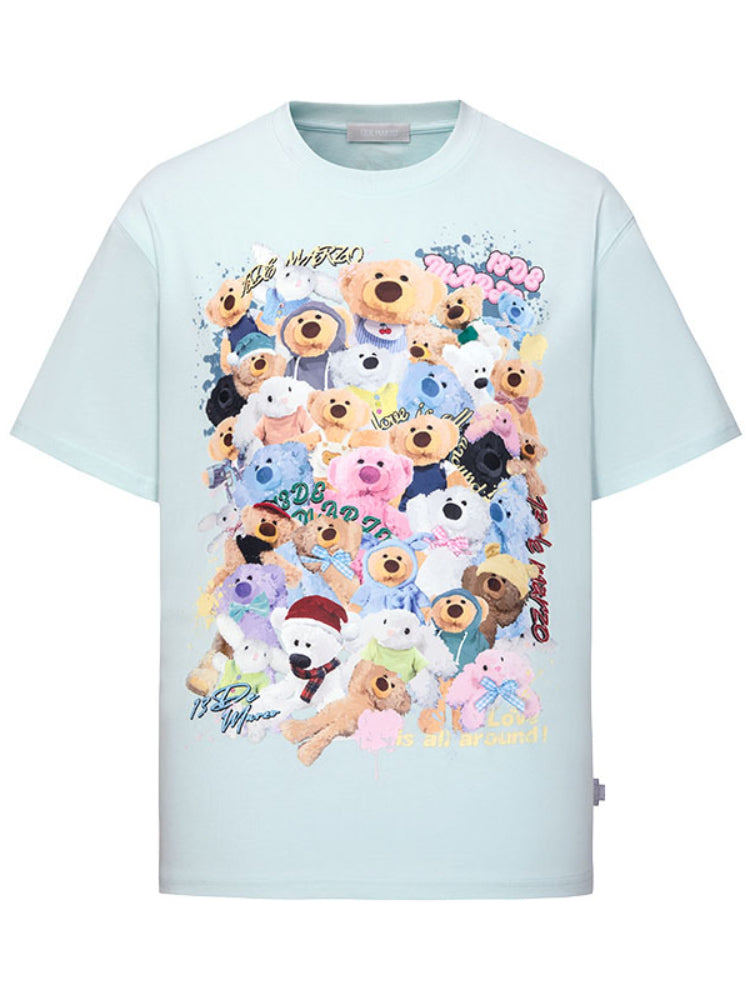 Doll Collection Illustration Cotton T-Shirt