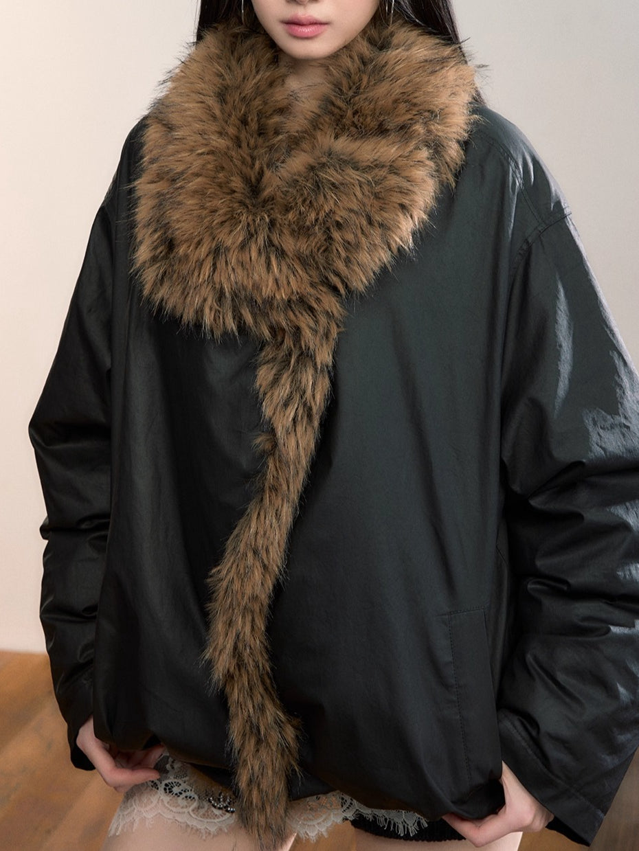 Fur Collar Down Puffer Jacket