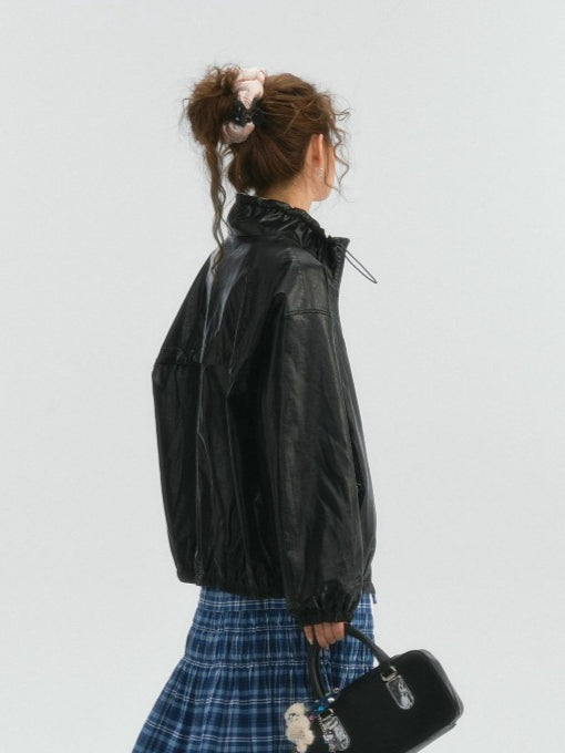 PU‑Coated Viscose Jacket