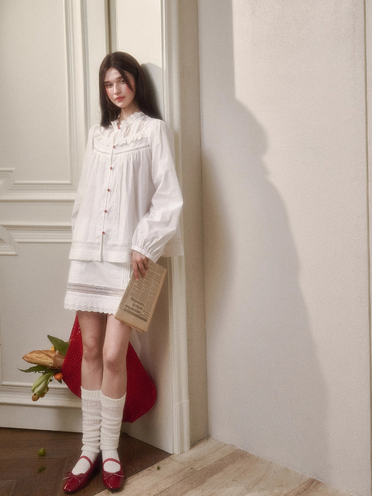 Cosagach Little World Cotton Shirt & Skirt Set