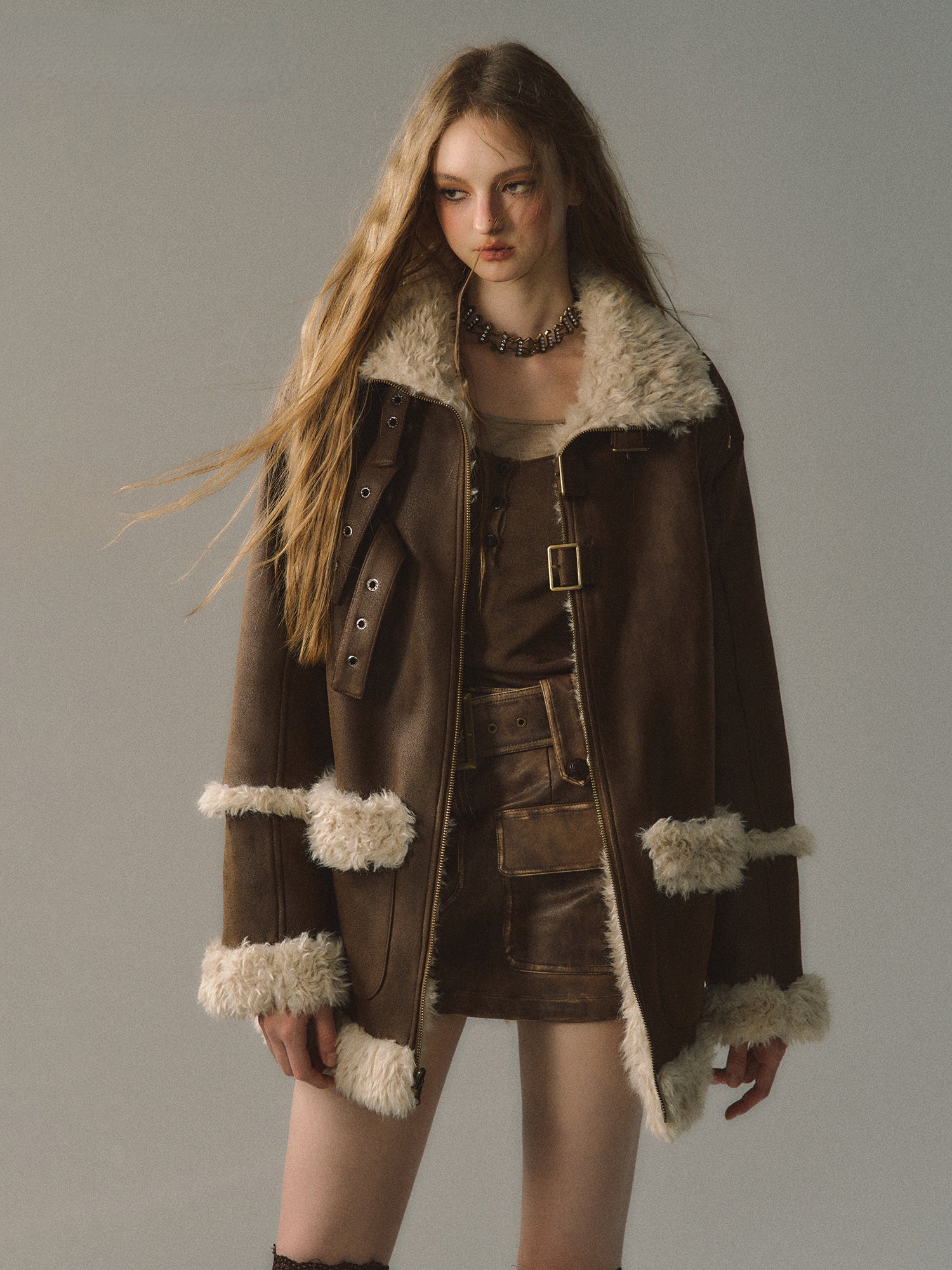 Brown Reversible Suede Jacket