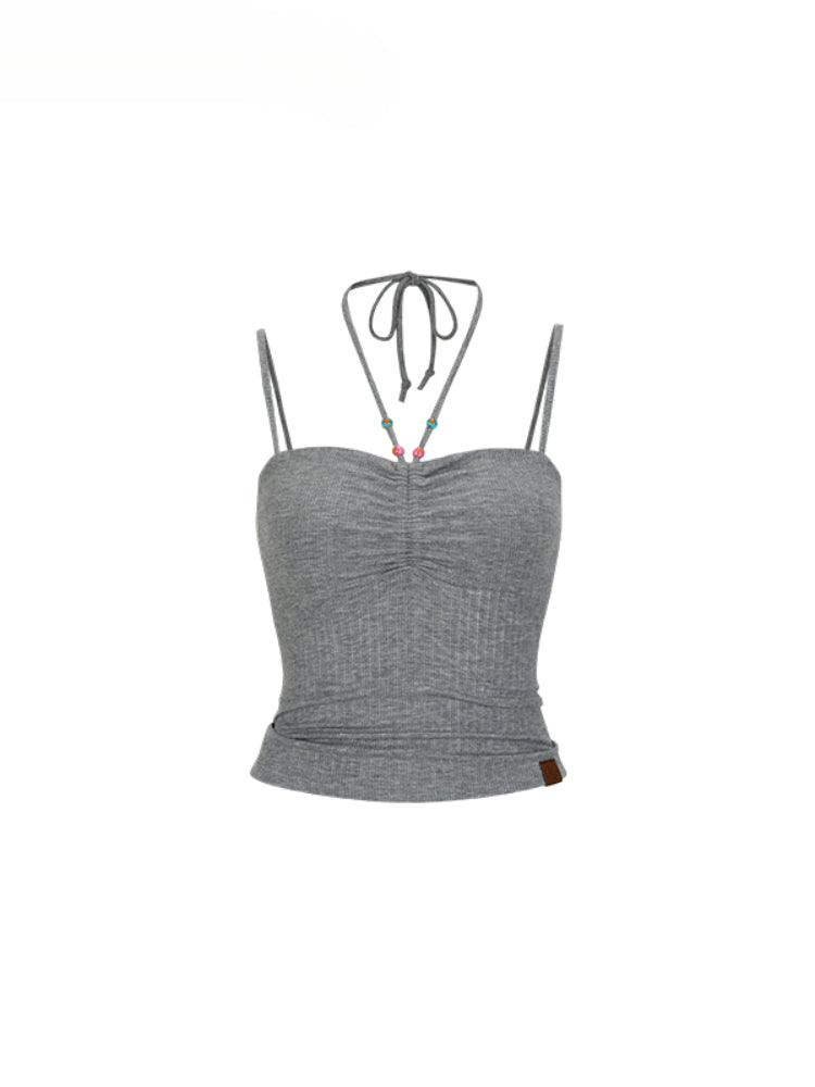 Halter Neck Tank Top & Cardigan Set