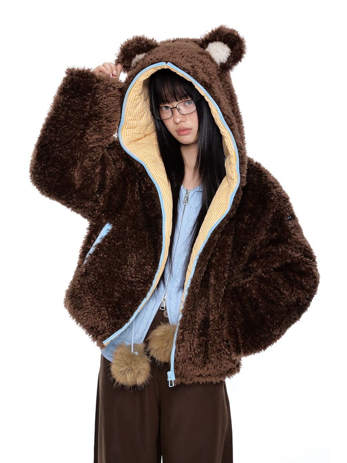 Detachable Hood Sherpa Padded Coat