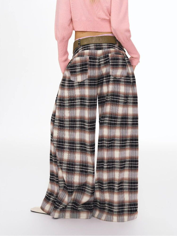Manchester Plaid Wide Pants