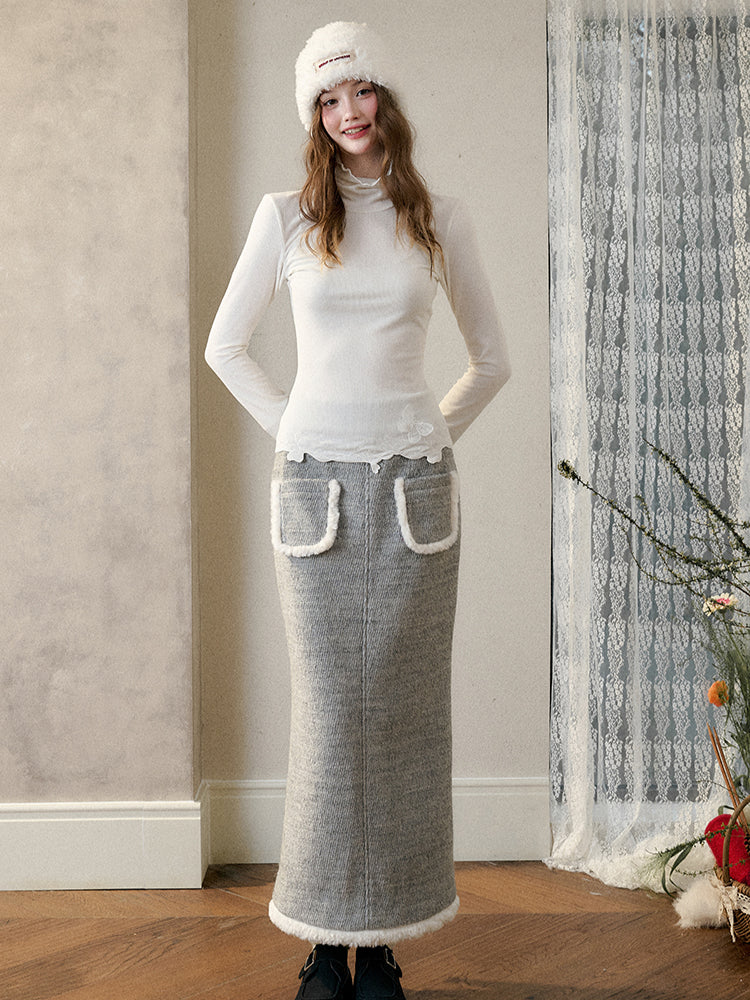 Galaxy Embroidered Wool Tweed Coat & Skirt Set
