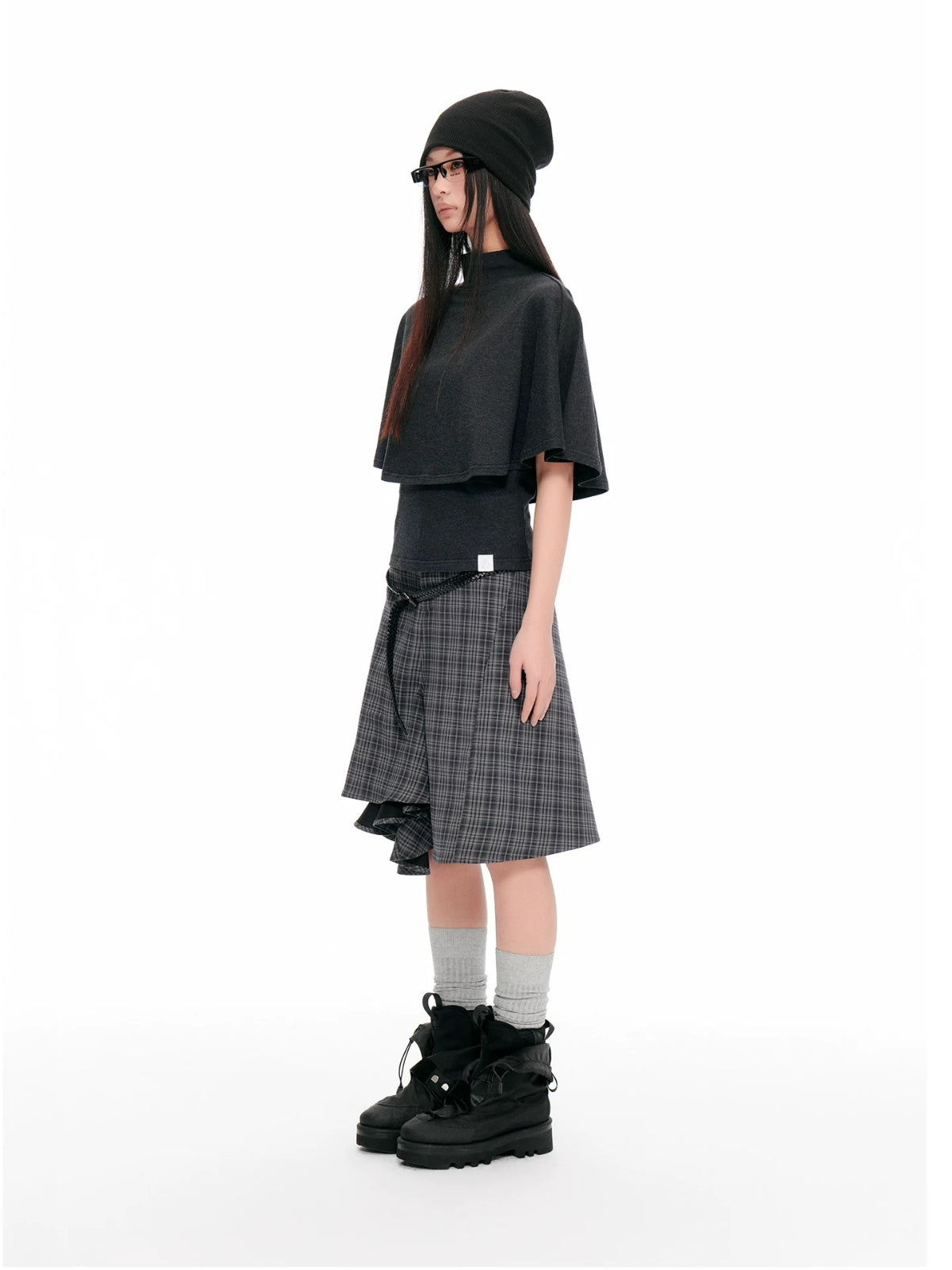 Korean Cape Layered T-Shirt