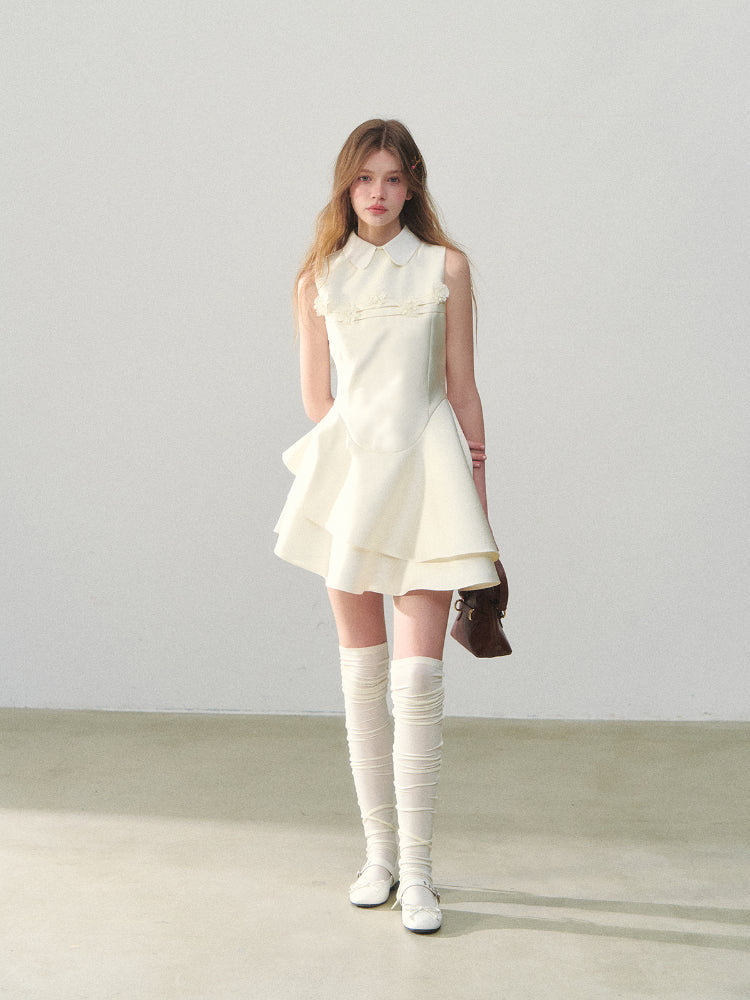 Sleeveless Round Neck Princess Bubble Dress