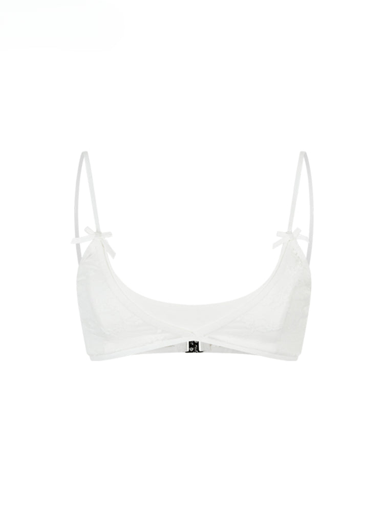 Double-Layer Structure Lace-Spliced Bra