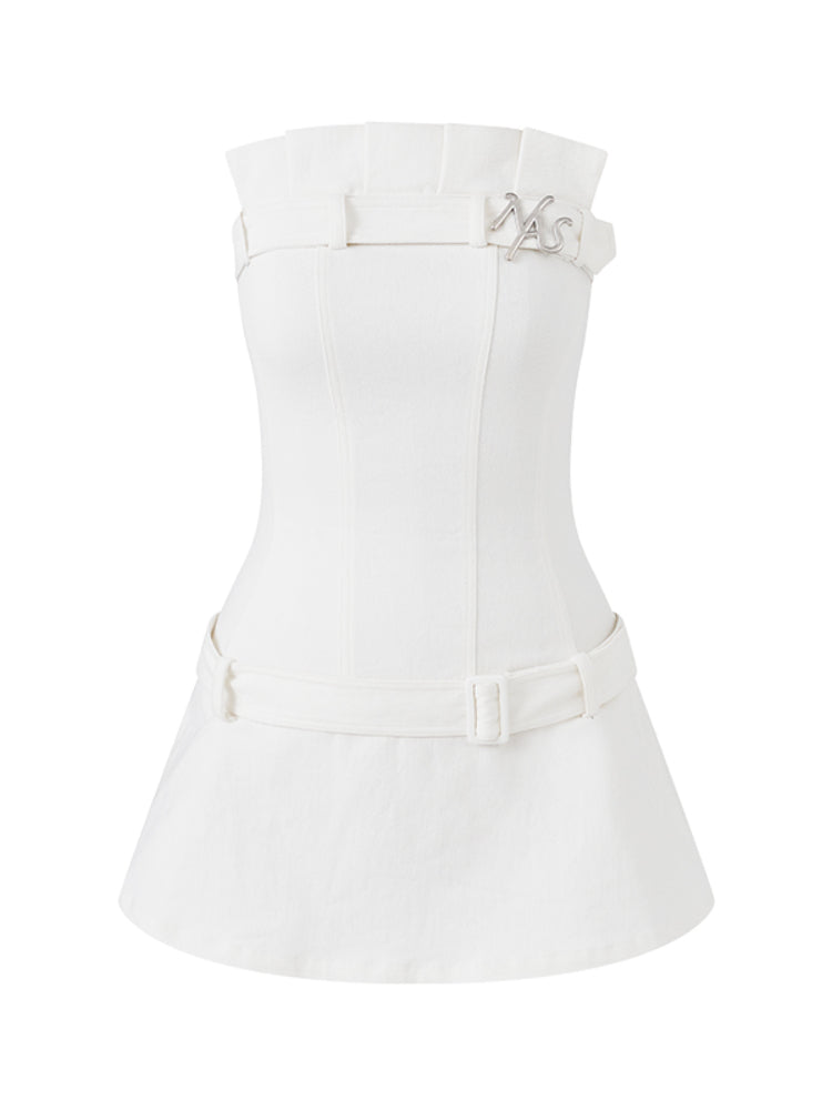 Bouquet Pleated Waist Dress