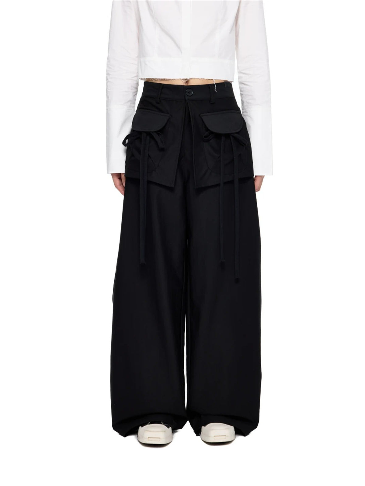 Drawstring Wide Leg Pants