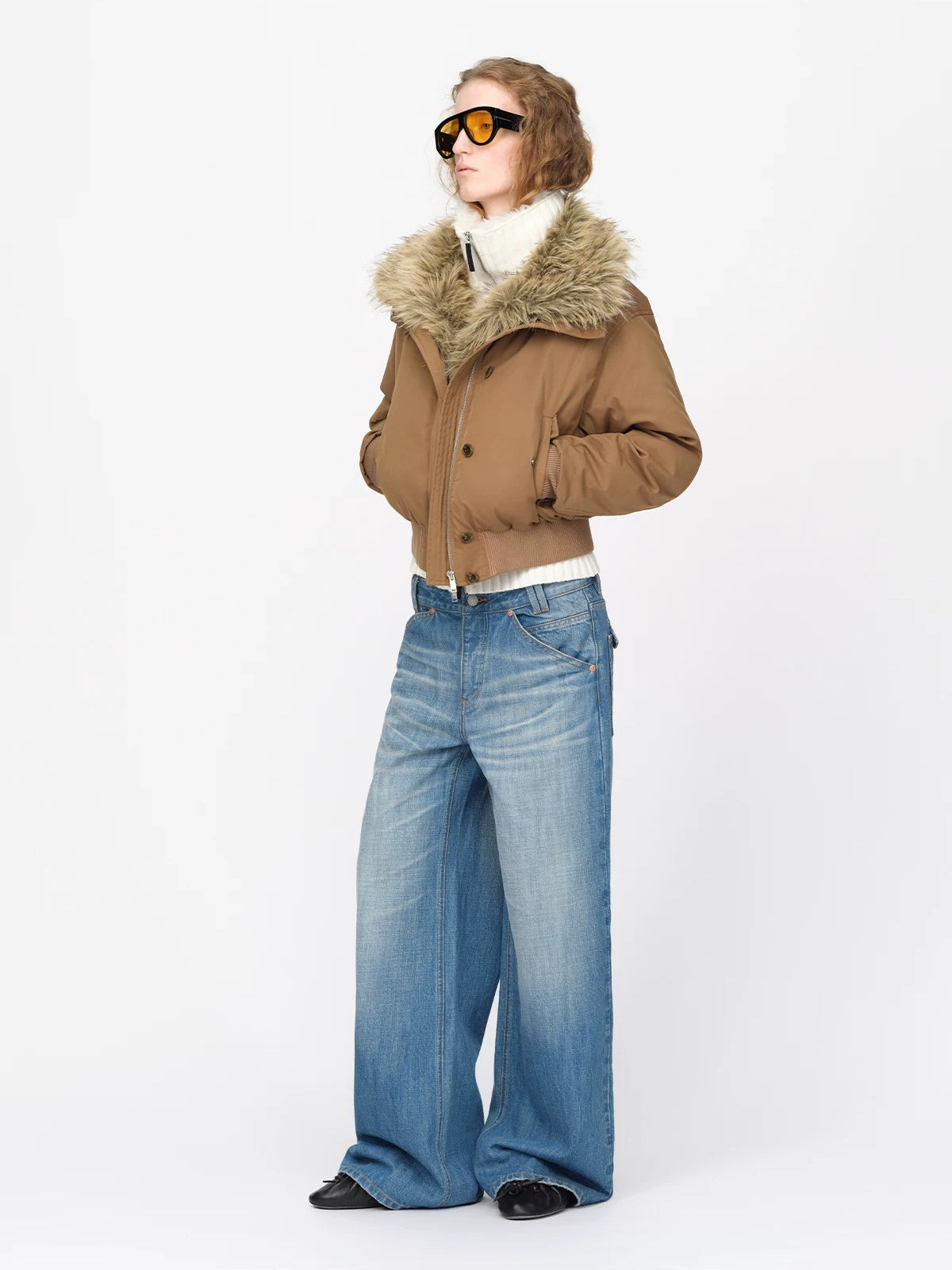 Oversized Fur Collar Down Jacket