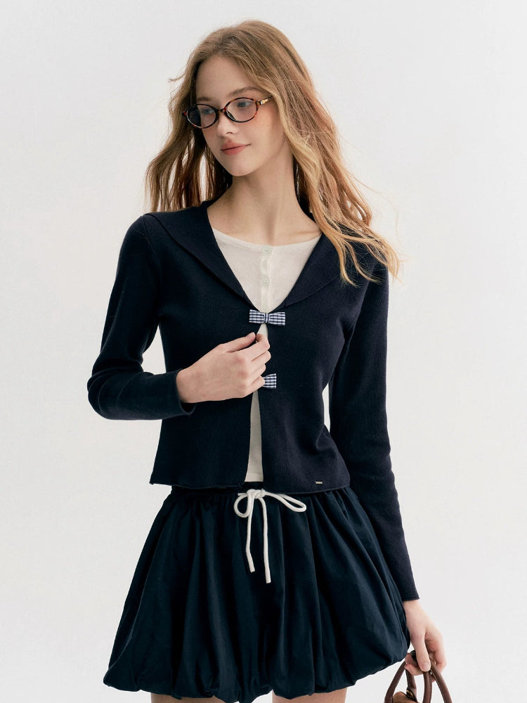 Bow Sailor Knit Top