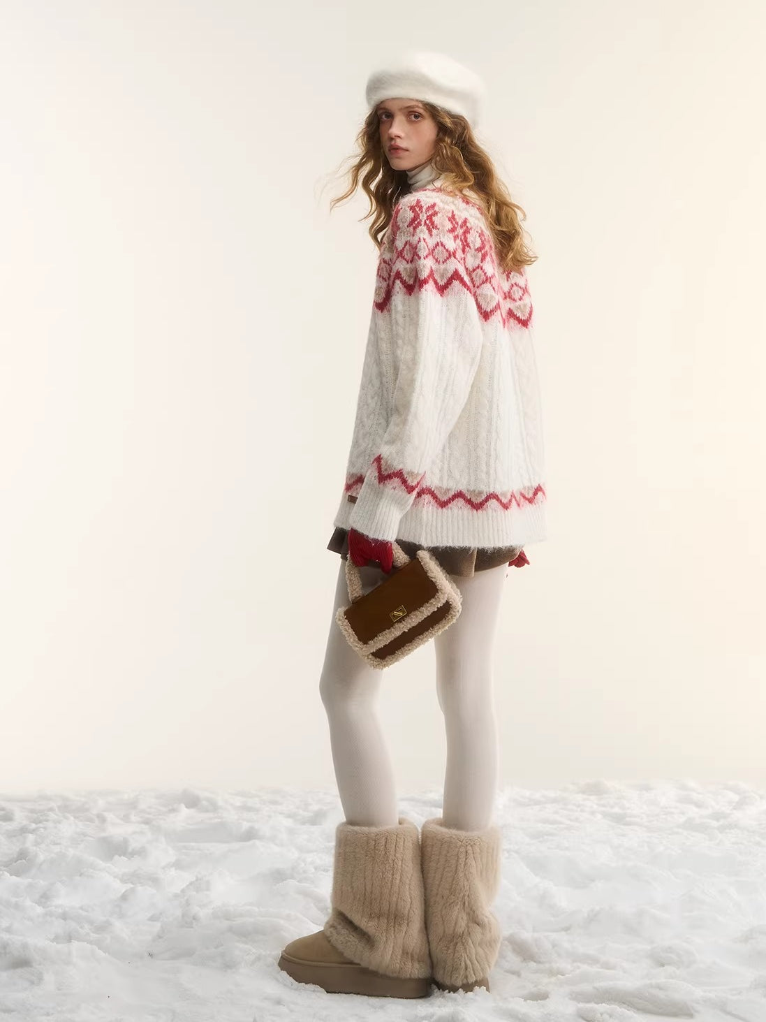 Fair Isle Cable Knit Sweater