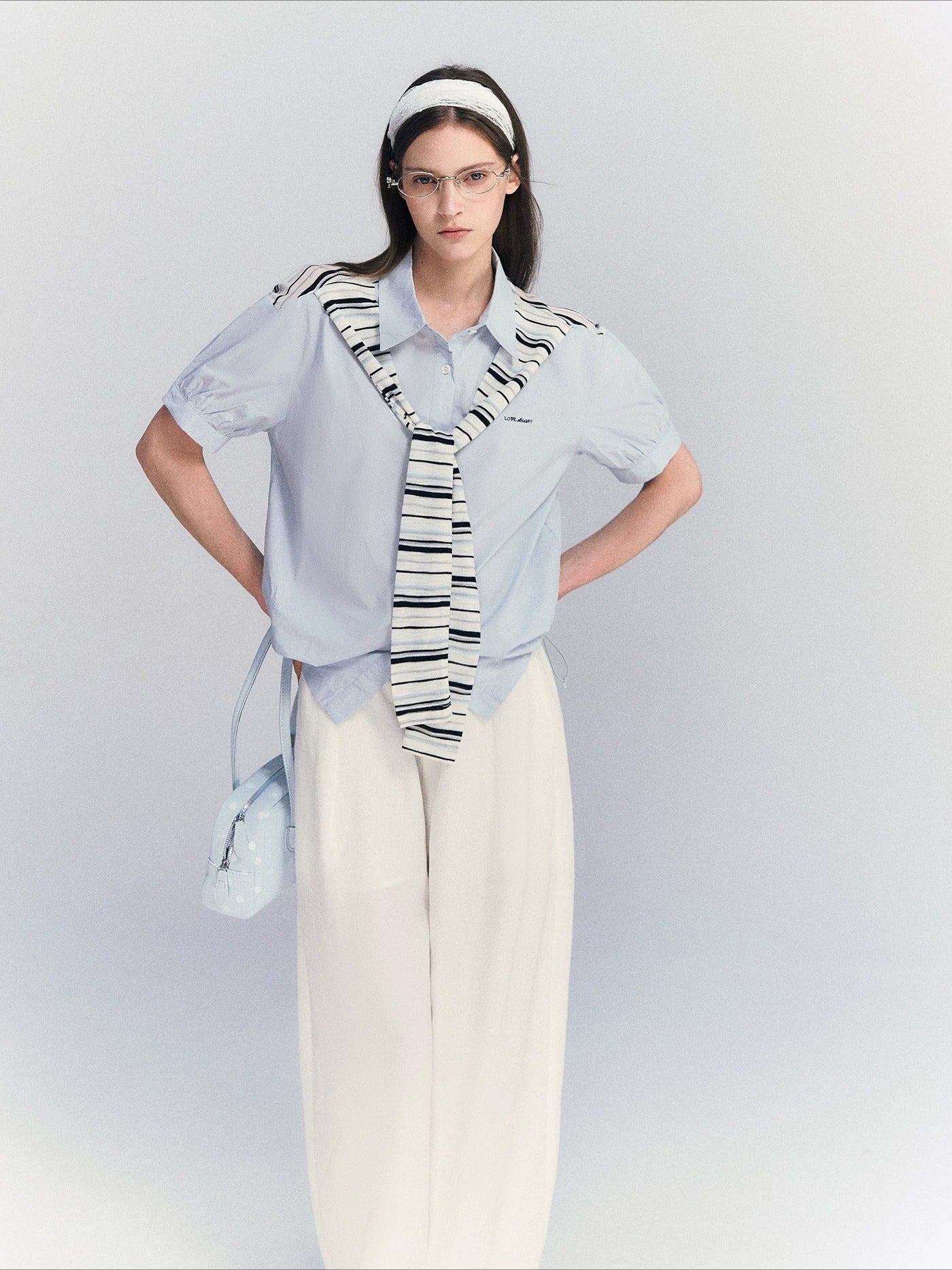 Striped Shawl Shirt