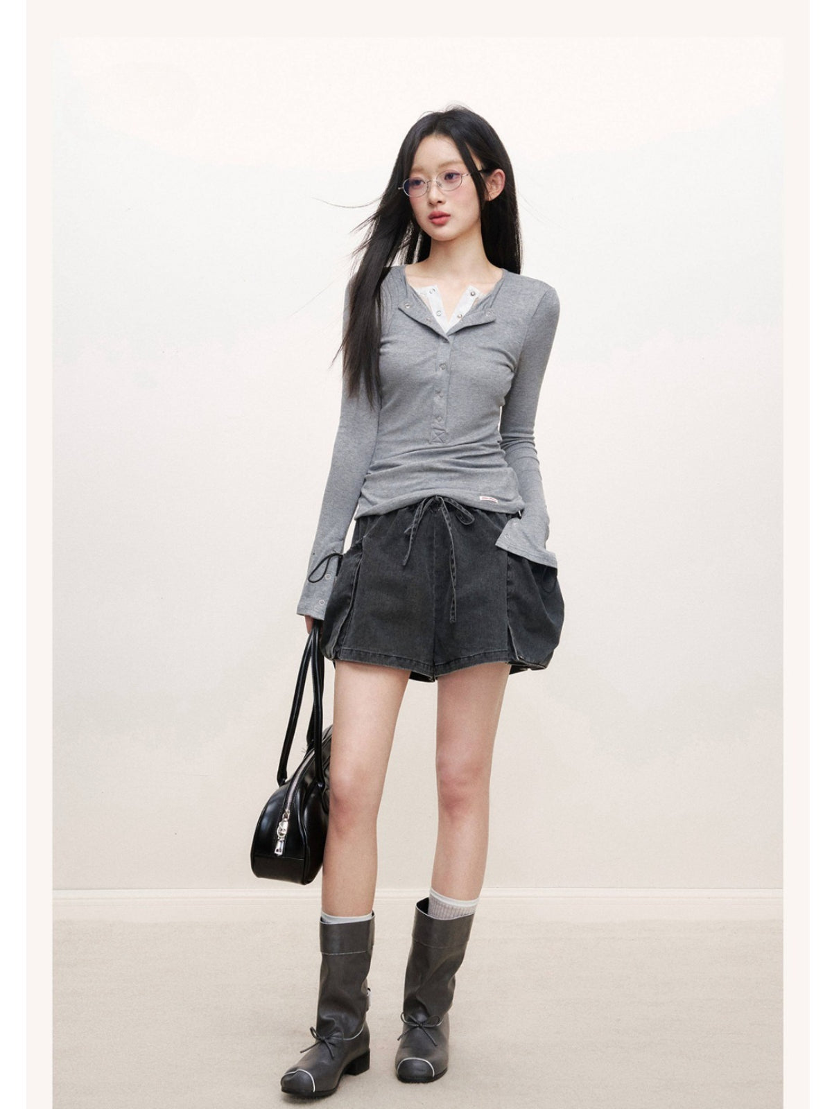 Lace Trim Layered Knit Top