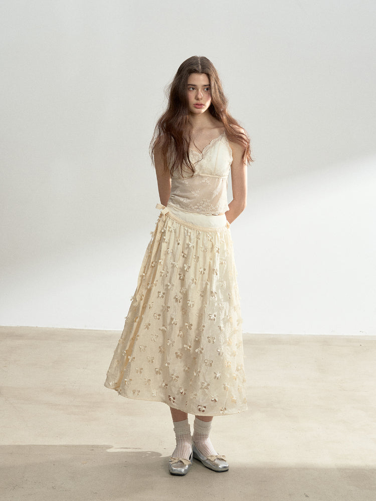 Lace Trimmed Girly Feel Top