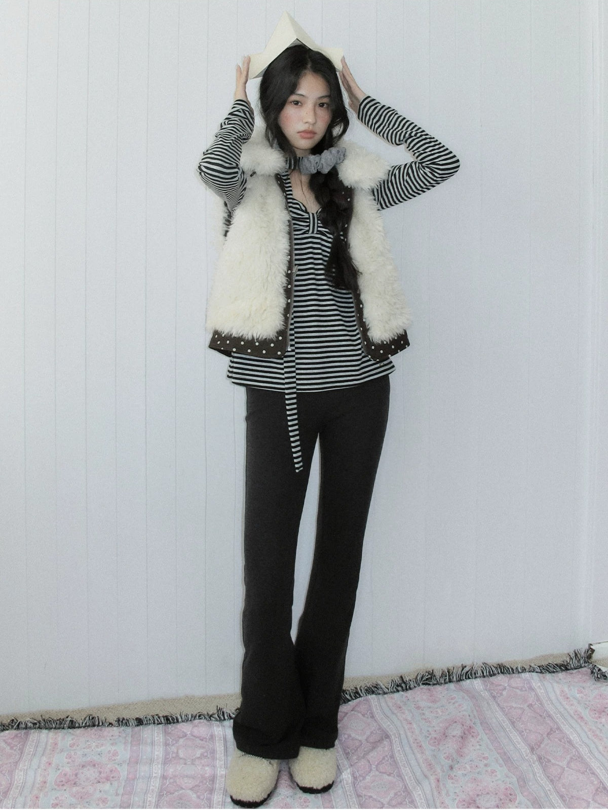 Striped Waist Flared Pants