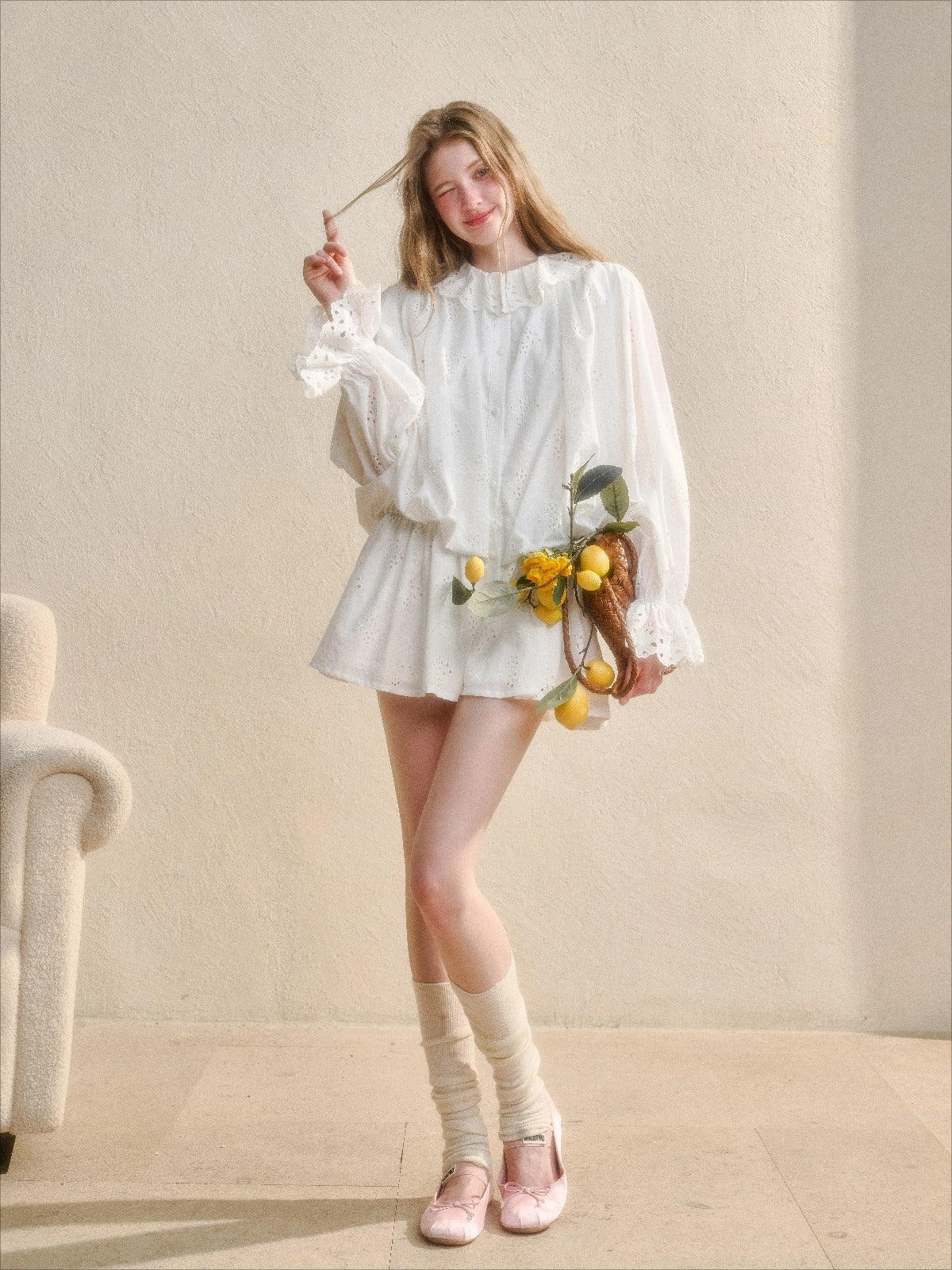 Embroidered Shirt Dress