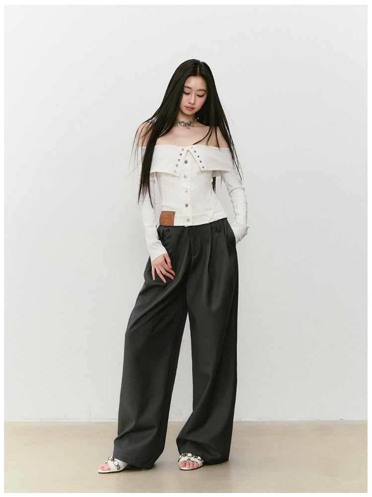 Collared Waist-fitted High-stretch Denim Jacket