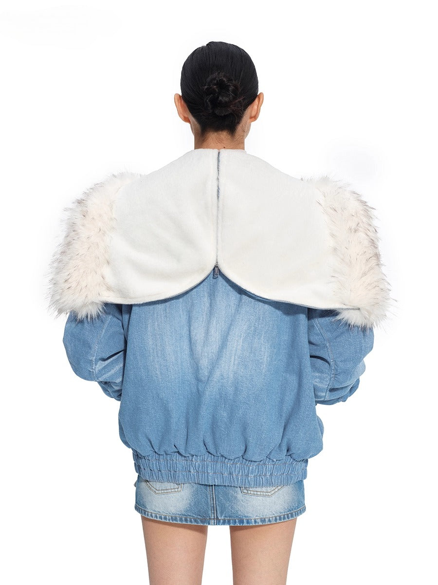 Lynx Denim Puffer Jacket