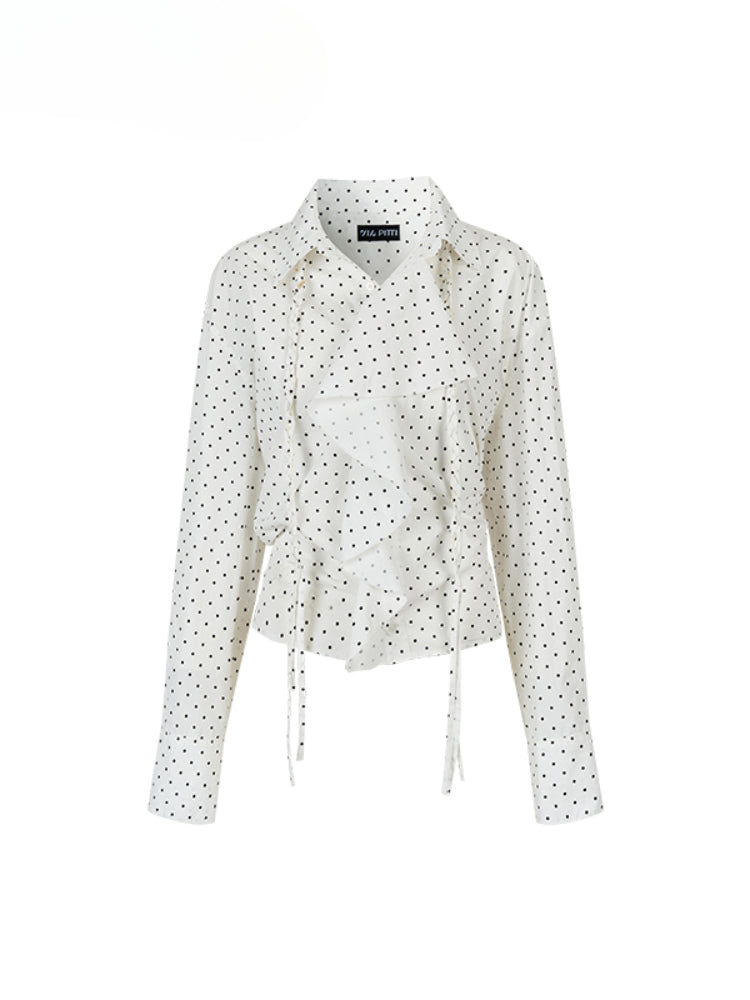 Waist-Cinched Layered Sunshade Short Shirt