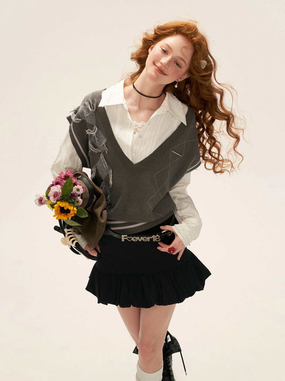 Ruched Tulip Bodycon Mini Skirt