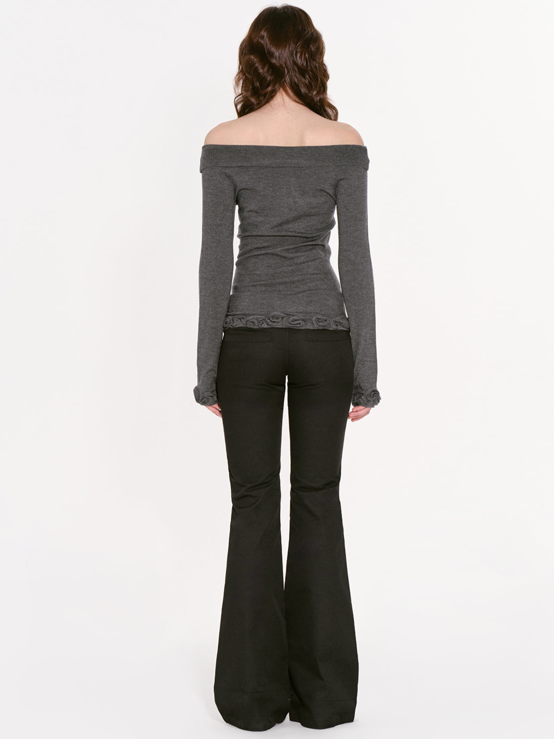High-End Wool Off-shoulder Knit