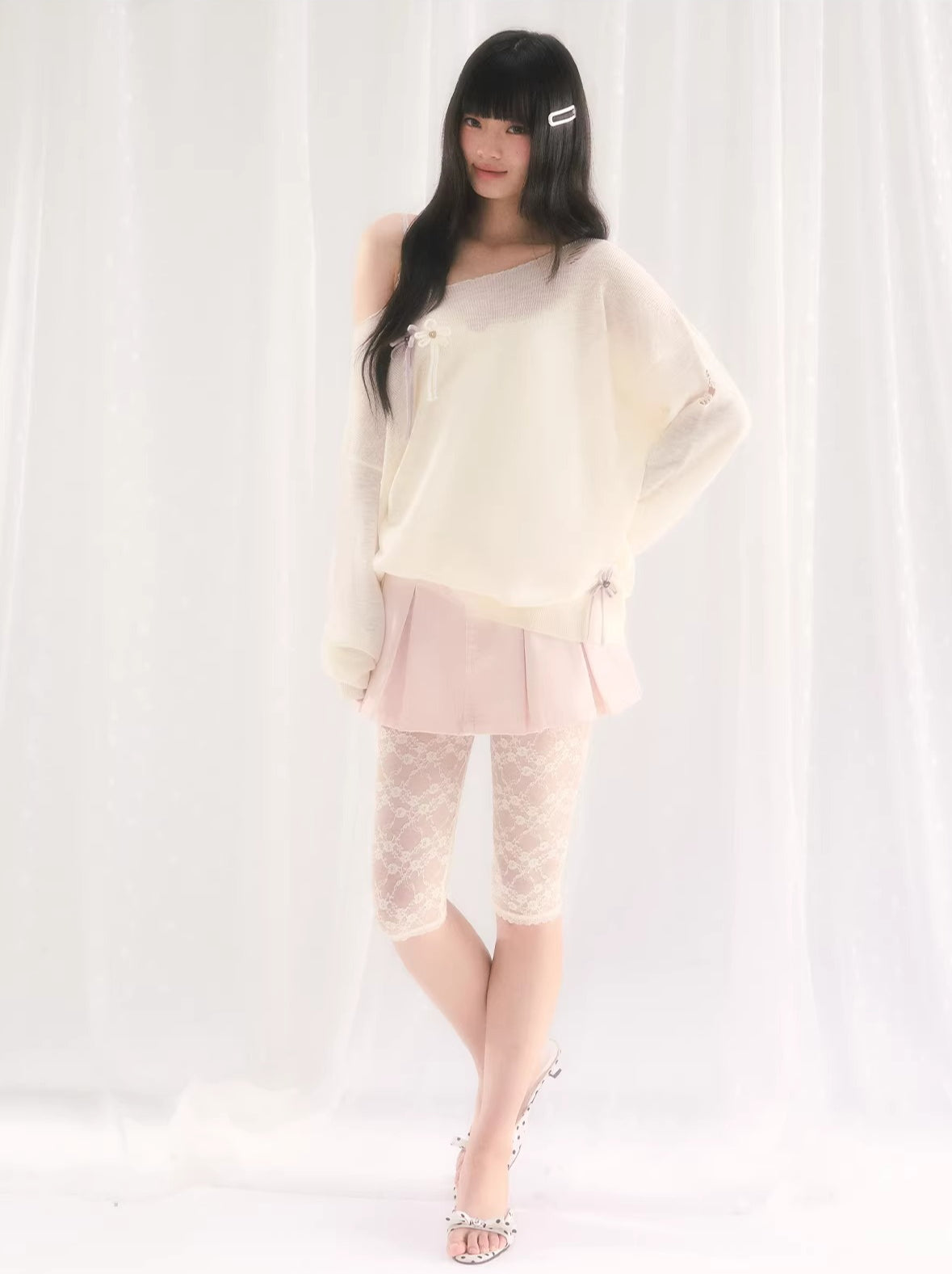 Apricot Asymmetric Floral Tee