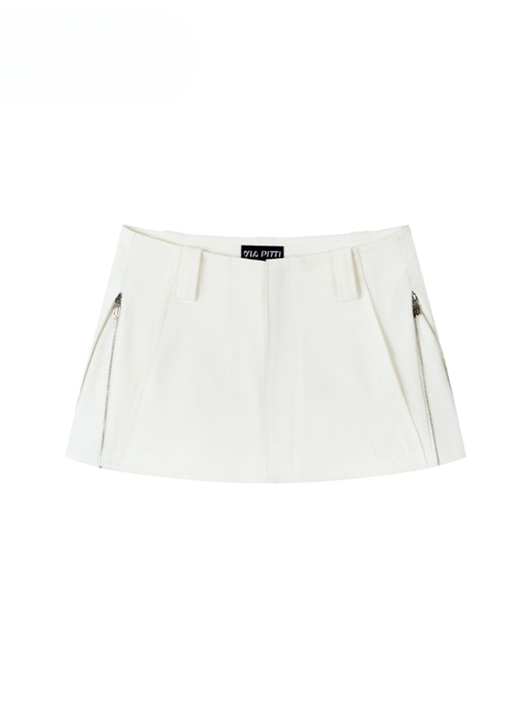 Casual Pencil Skirt with Double - Side Zippers