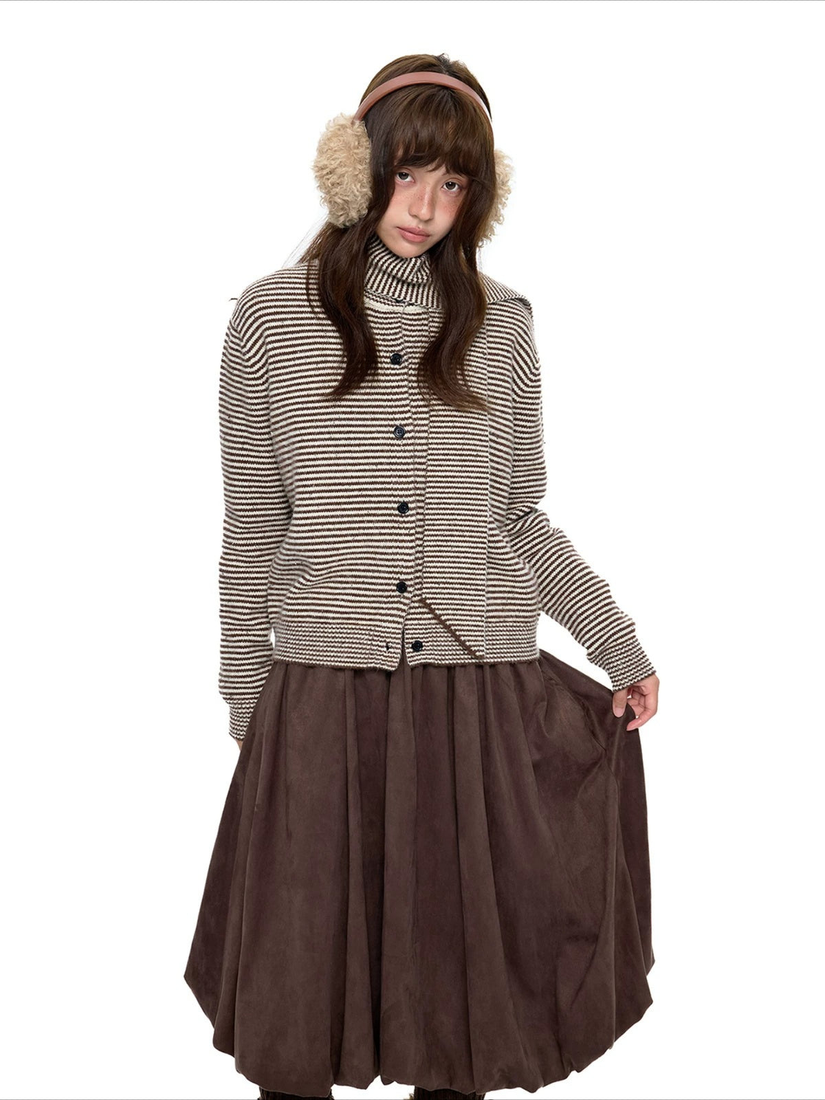 Polar Fleece Knit Cardigan
