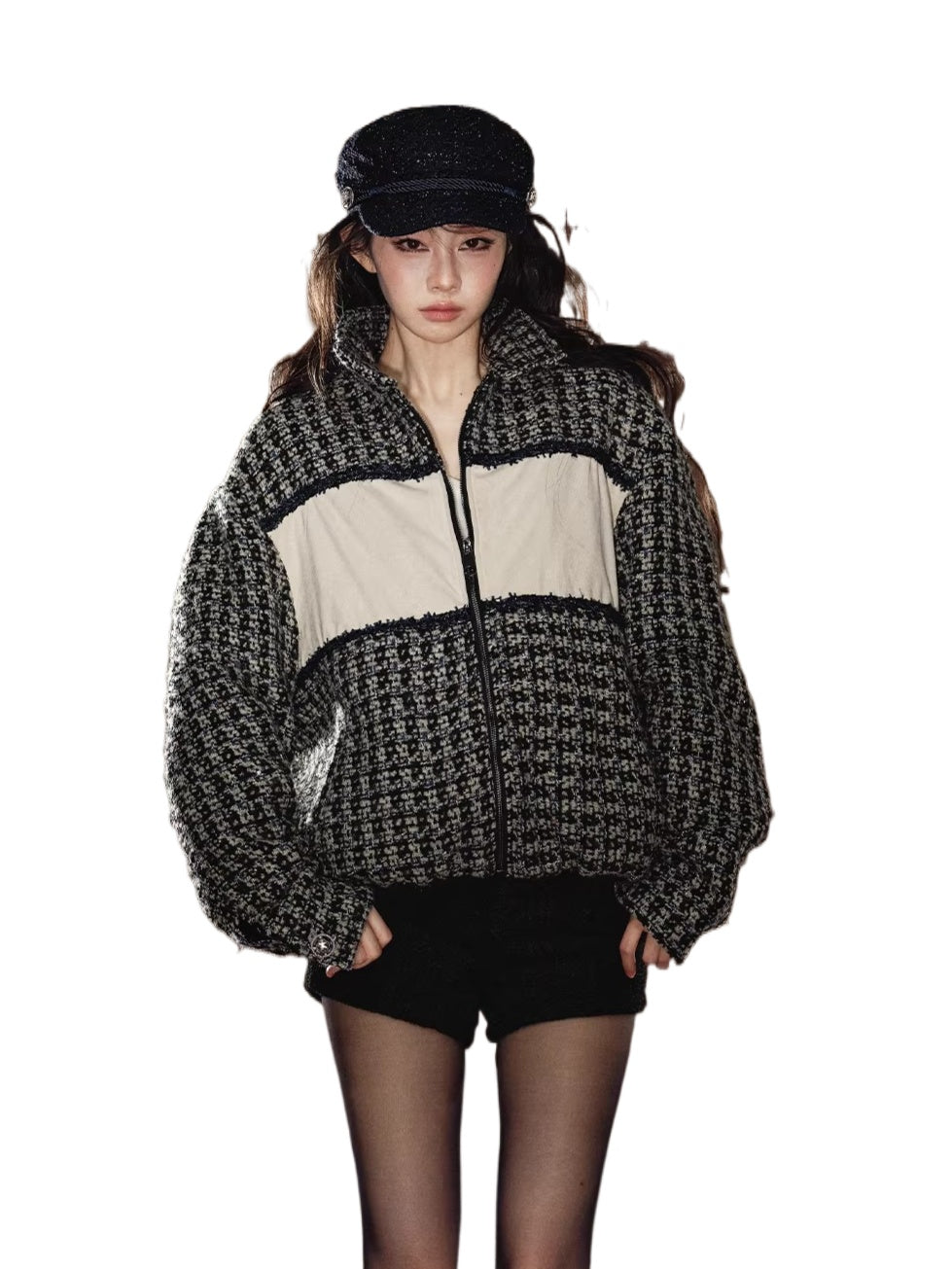 Black Suede Contrast Jacket