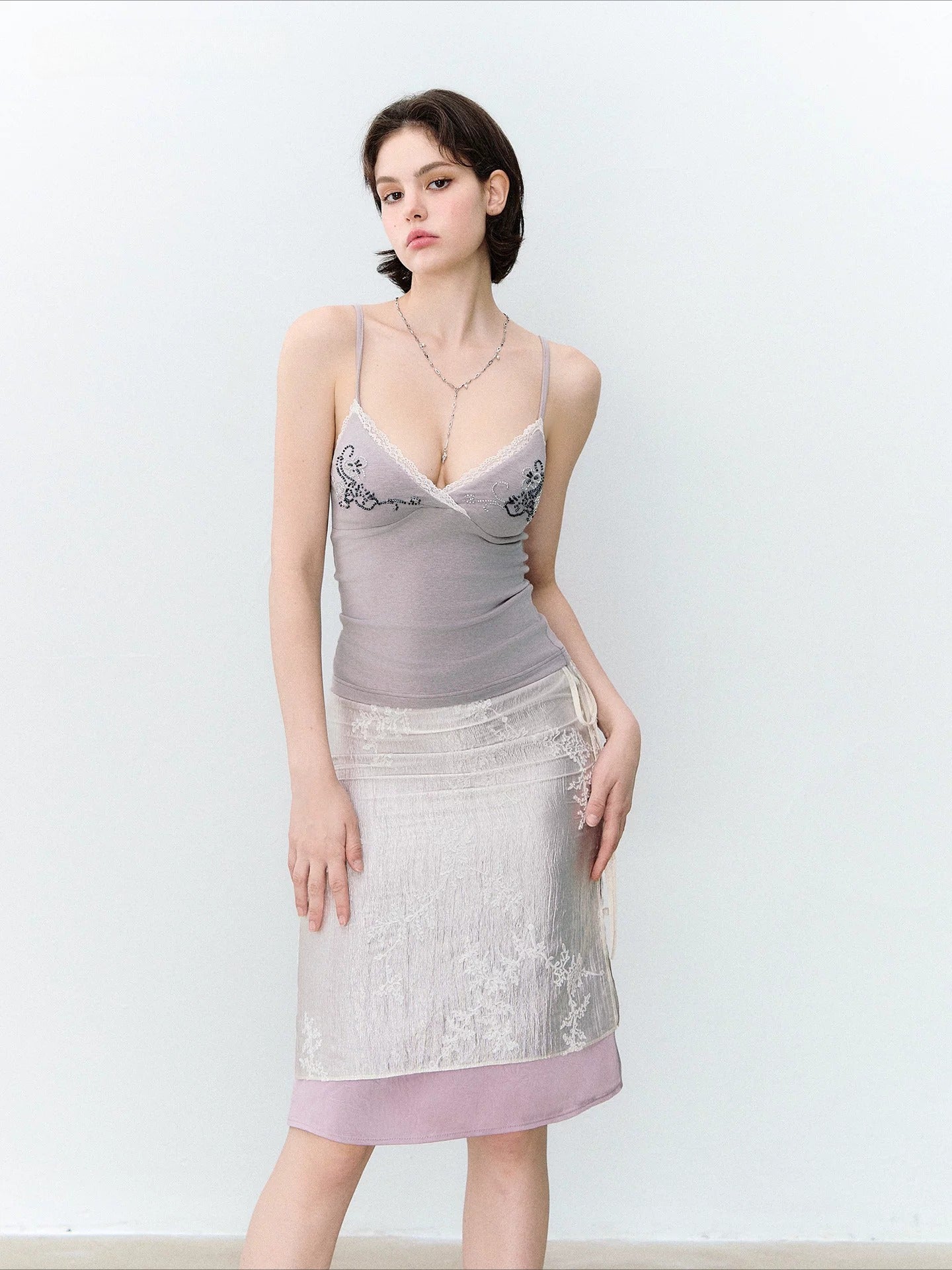 Beaded Lace Cami Top