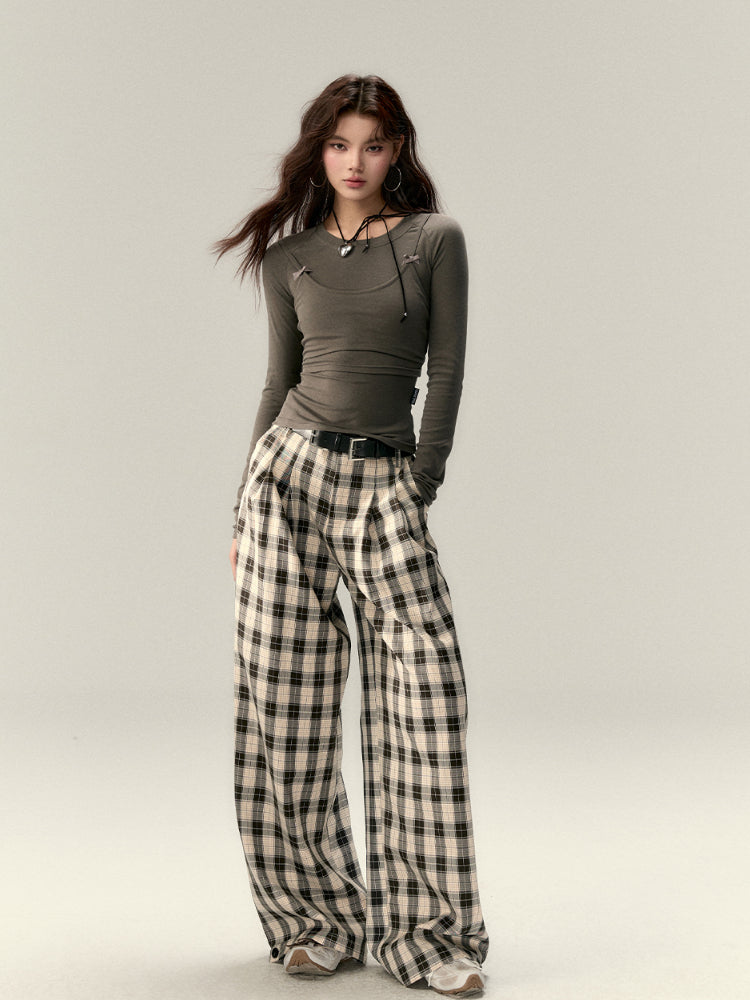 Butterfly Bow Vest & Base Layer T-Shirt Long-Sleeve Set