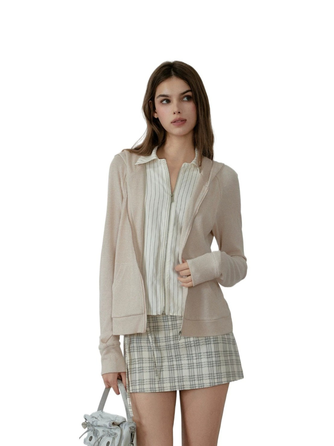 Pink Stripe Layered Jacket